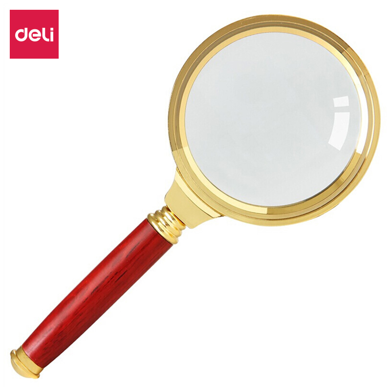 得力(deli)放大镜60mm(金)  NO.9096