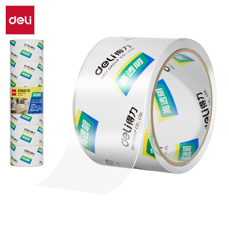 得力(deli)封箱胶带60mm*40y*50um（6卷/筒）  NO.30321