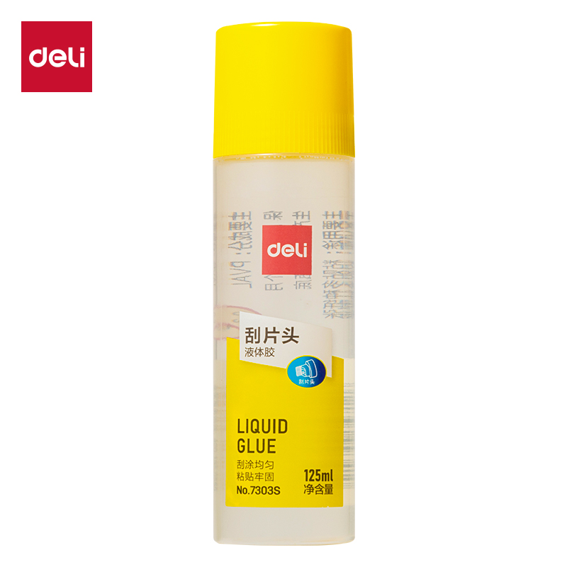 得力(deli) 液体胶(透明)125ml （12支/盒）  NO.7303S