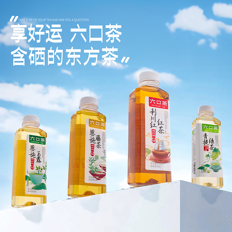 巴东六口茶恩施玉露 绿茶饮料 1*20瓶*500ml